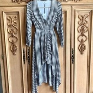 Black & White Gingham High/Low Dress - NWT​​​​​​​​​​​​​​